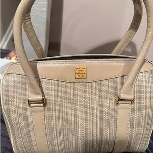Elegant Givenchy Beige Gray Striped Handbag